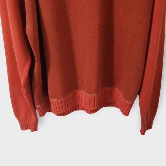 Tommy Bahama Mens Colorblock Raglan Crewneck Sweater Orange Sz XXL Preppy Retro - Picture 3 of 12